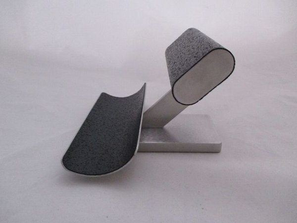 画像5: 腕時計スタンド　コルクだ円パイプ2本腕時計＆めがねスタンド　ブラック (5)