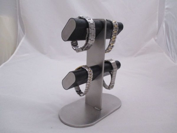 画像7: 腕時計スタンド　4本掛け楕円ブラック腕時計スタンド (7)