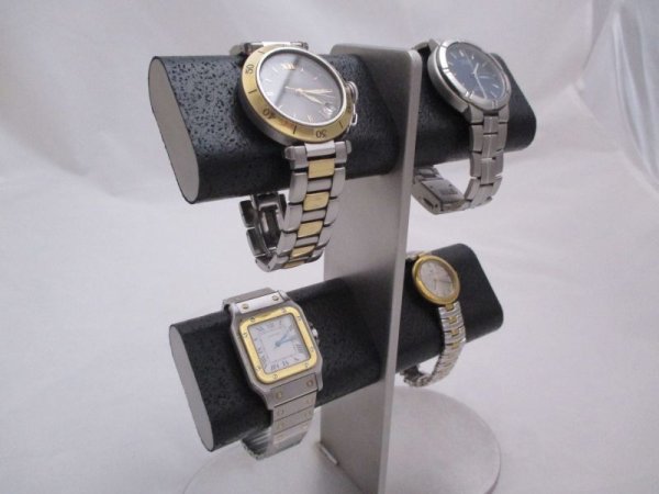 画像3: 腕時計スタンド　4本掛け楕円ブラック腕時計スタンド (3)