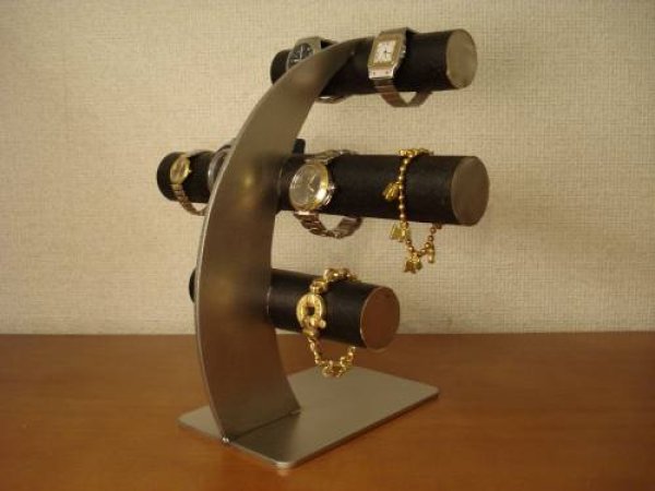 画像3: 腕時計スタンド ブラック8本掛け腕時計スタンド ak-design (3)