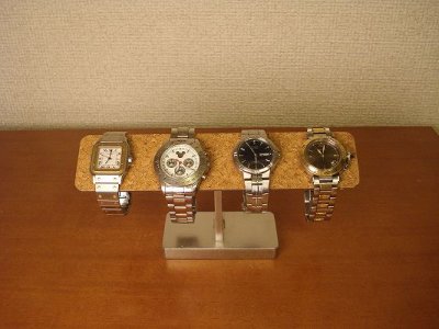 画像2: 腕時計スタンド　　バー4本掛け時計ケース風腕時計スタンド　