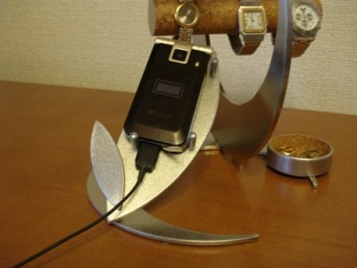 画像2: アクセサリーケース  ダブルムーンダブルリーフ腕時計＆携帯電話＆指輪スタンド