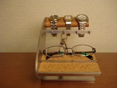 画像1: 腕時計スタンド　腕時計、サングラス、眼鏡、キーホルダー、トレイ付きスタンド