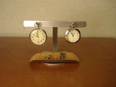 画像1: 懐中時計ケース 懐中時計2本掛けスタンド
