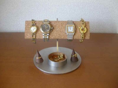 画像1: 腕時計　収納　腕時計スタンドトレイ＆指輪ディスプレイ　IMG195