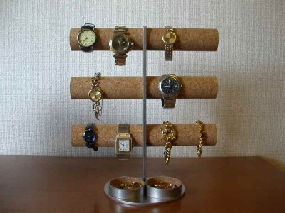 画像1: 腕時計スタンド　腕時計スタンド amazon　腕時計スタンド 自作　 12本掛け腕時計タワースタンド丸トレイバージョン