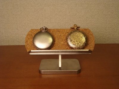 画像1: 懐中時計収納  2本懐中時計スタンド