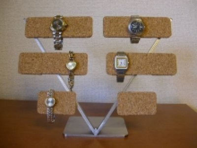 画像1: コルク10本掛け腕時計スタンド