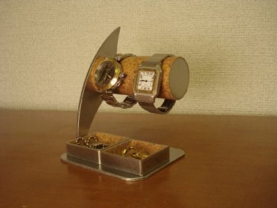 画像3: 腕時計スタンド　腕時計スタンド 2本　ダブルトレイ付き腕時計スタンド