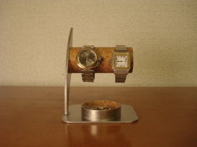 画像2: 丸トレイ2本掛け腕時計スタンド