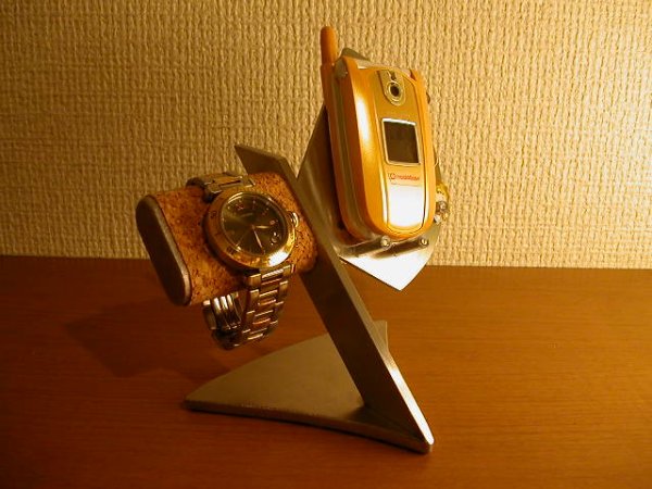 画像1: 腕時計スタンド　携帯電話スタンド　携帯電話＆腕時計スタンド (1)