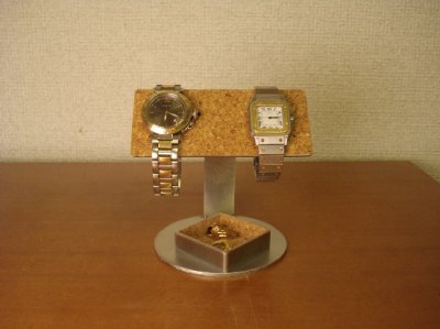 画像1: 菱形トレイ2本掛け腕時計スタンド