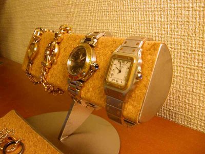 画像2: 腕時計スタンド　ウオッチスタンド　時計スタンド　腕時計スタンド 高級　腕時計スタンド おしゃれ　腕時計スタンド 4本　　半円パイプ4本掛けトレイ付きウォッチラック
