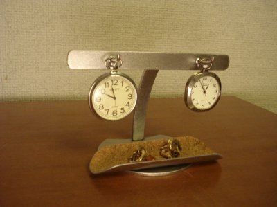 画像2: 懐中時計ケース 懐中時計2本掛けスタンド