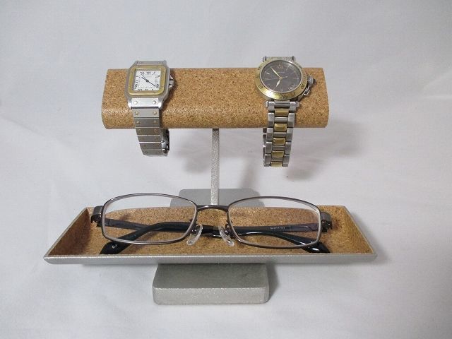 腕時計スタンド　　腕時計、眼鏡収納ディスプレイスタンド　蓋付きトレイ　19614